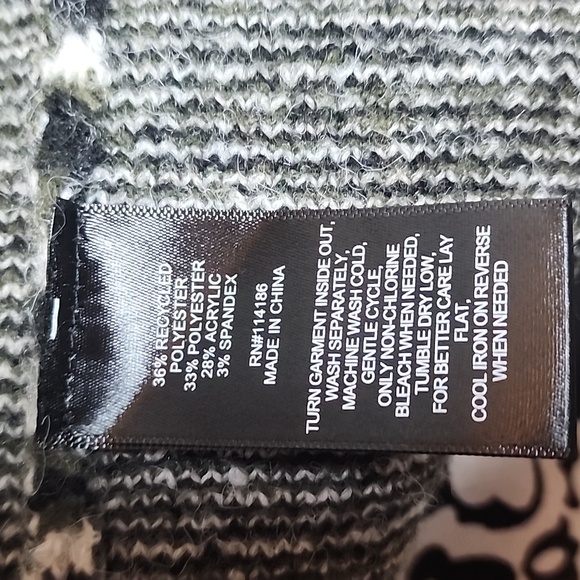 Frye Women's Open Front Cardigan Sweater Size XXL Aztec Southwestern,Green/Black - Picture 8 of 10